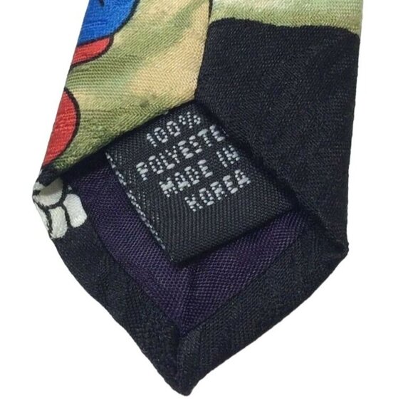 Disney Mickey Mouse Unlimited Golfer Neck Tie Black Green Polyester - Picture 5 of 5